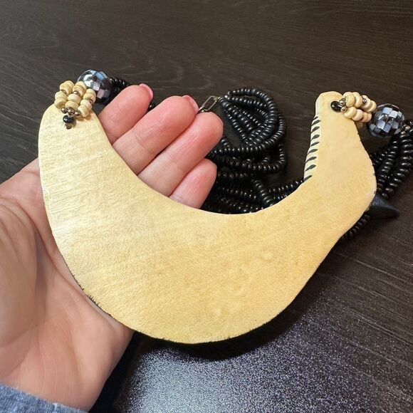 Statement zebra bib-style necklace and two sets of earrings bundle!! - Picture 7 of 16